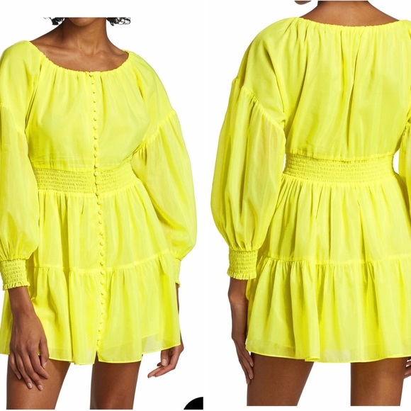 Alice + Olivia Dresses & Skirts - Alice + Olivia Kiara Puff Sleeve Mini Dress Size 4